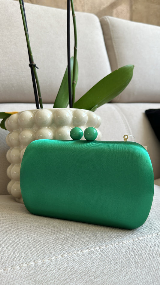 Bolsa clutch lisa, color naranja