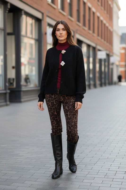 Pantalón Acampanado de Animal Print para mujer