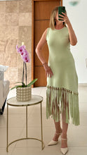 Cargar imagen en el visor de la galería, Vestido Verde Menta con Flecos