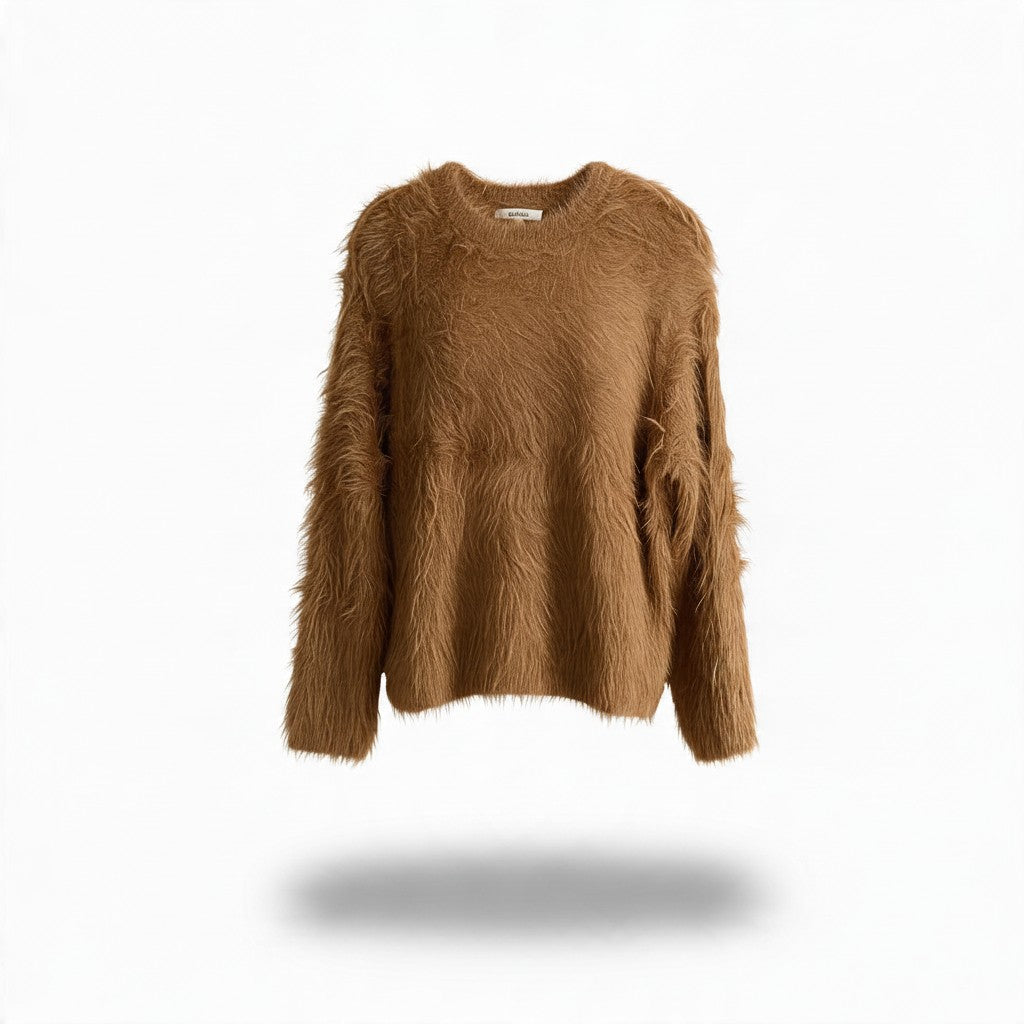 Suéter Camel Tipo Peluche