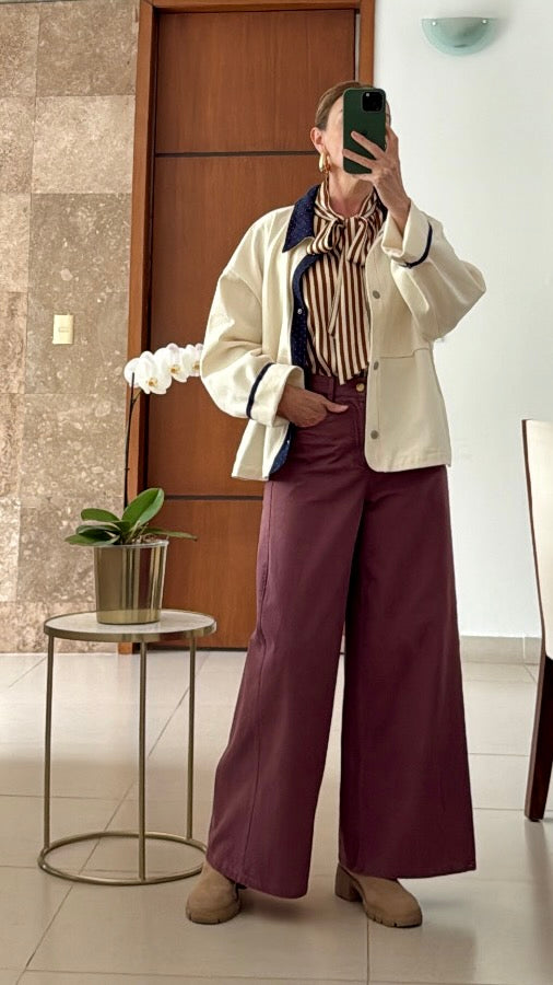 Chaqueta Beige Estilo Cazadora