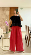 Cargar imagen en el visor de la galería, Pantalón Rojo de Lino
