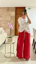 Cargar imagen en el visor de la galería, Pantalón Rojo de Lino
