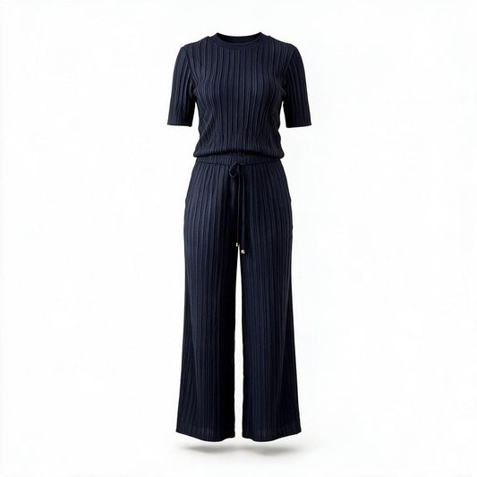 Set Azul Marino Plisado