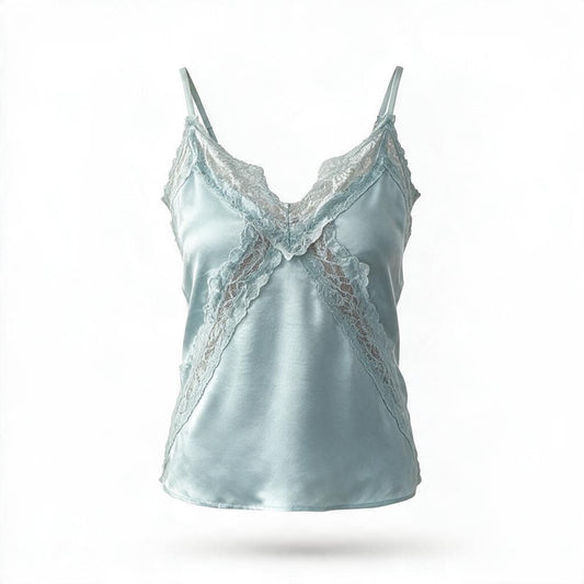Blusa de Tirantes con Detalles de Encaje