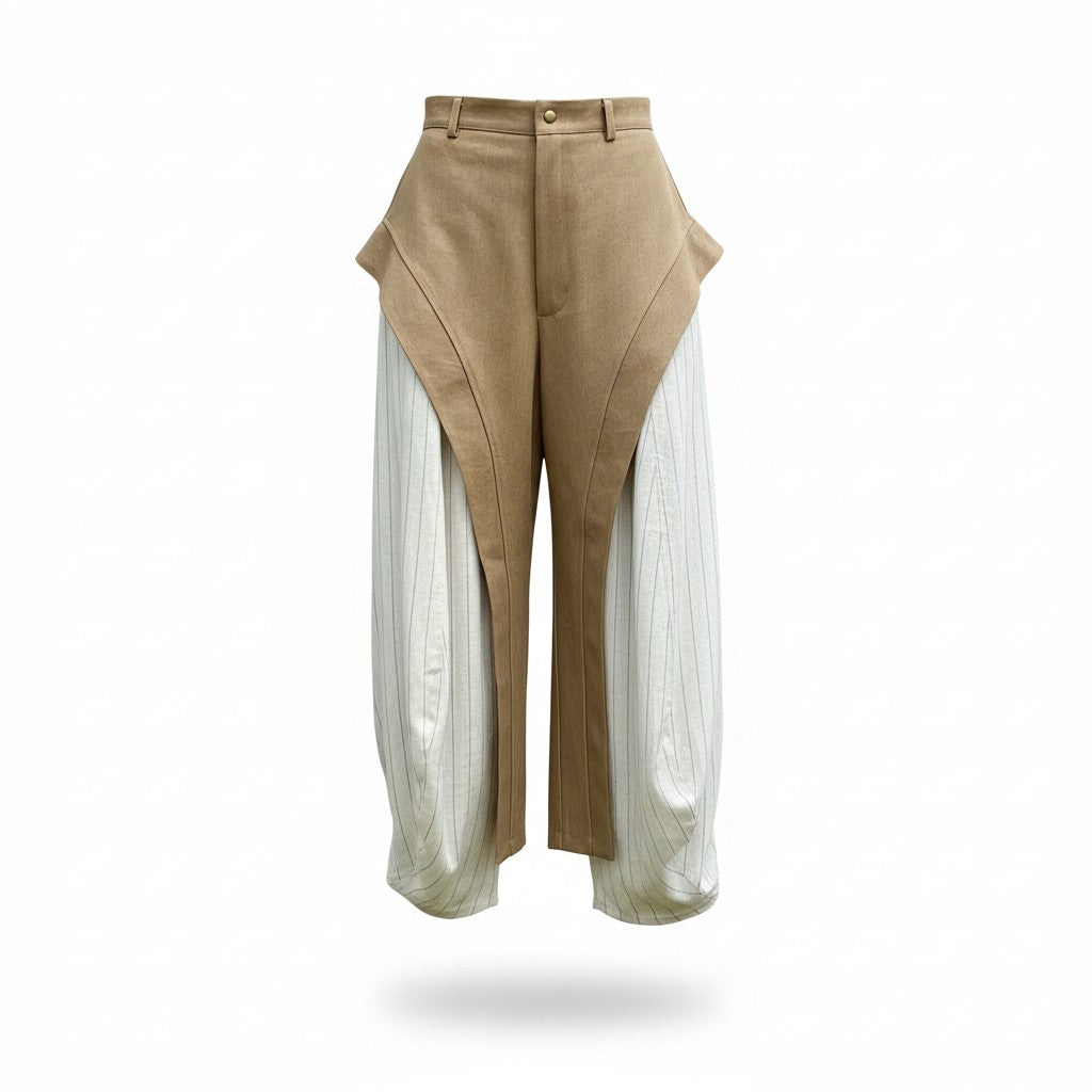 Set de Pantalón con Sobrepantalón Camel
