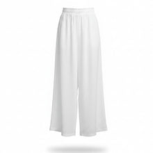 Cargar imagen en el visor de la galería, Pantalón palazzo blanco de pierna ancha para mujer
