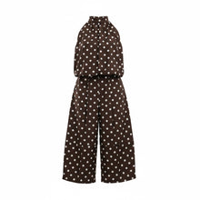 Cargar imagen en el visor de la galería, Conjunto Polka Dot Cuello Halter Café
