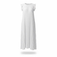 Cargar imagen en el visor de la galería, Vestido Largo Blanco Plisado
